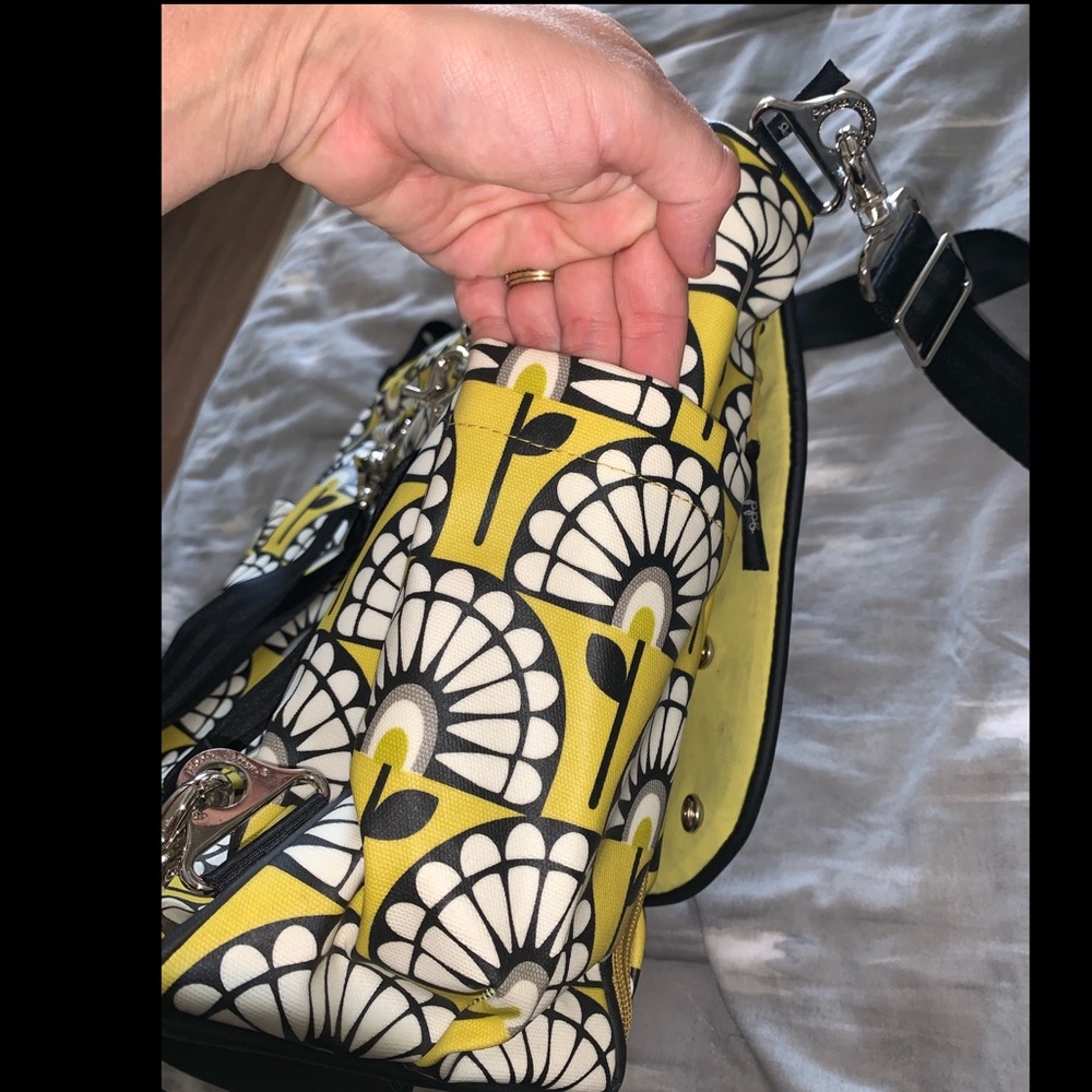 petunia pickle bottom diaper bag yellow & black - like new - Picture 5 of 8